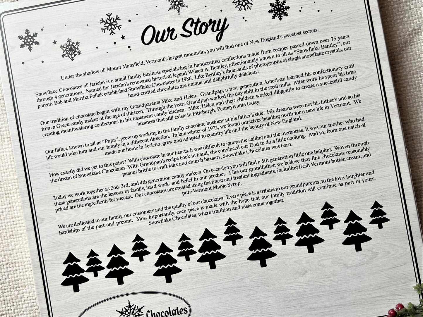 Snowflake Chocolates Advent Calendar