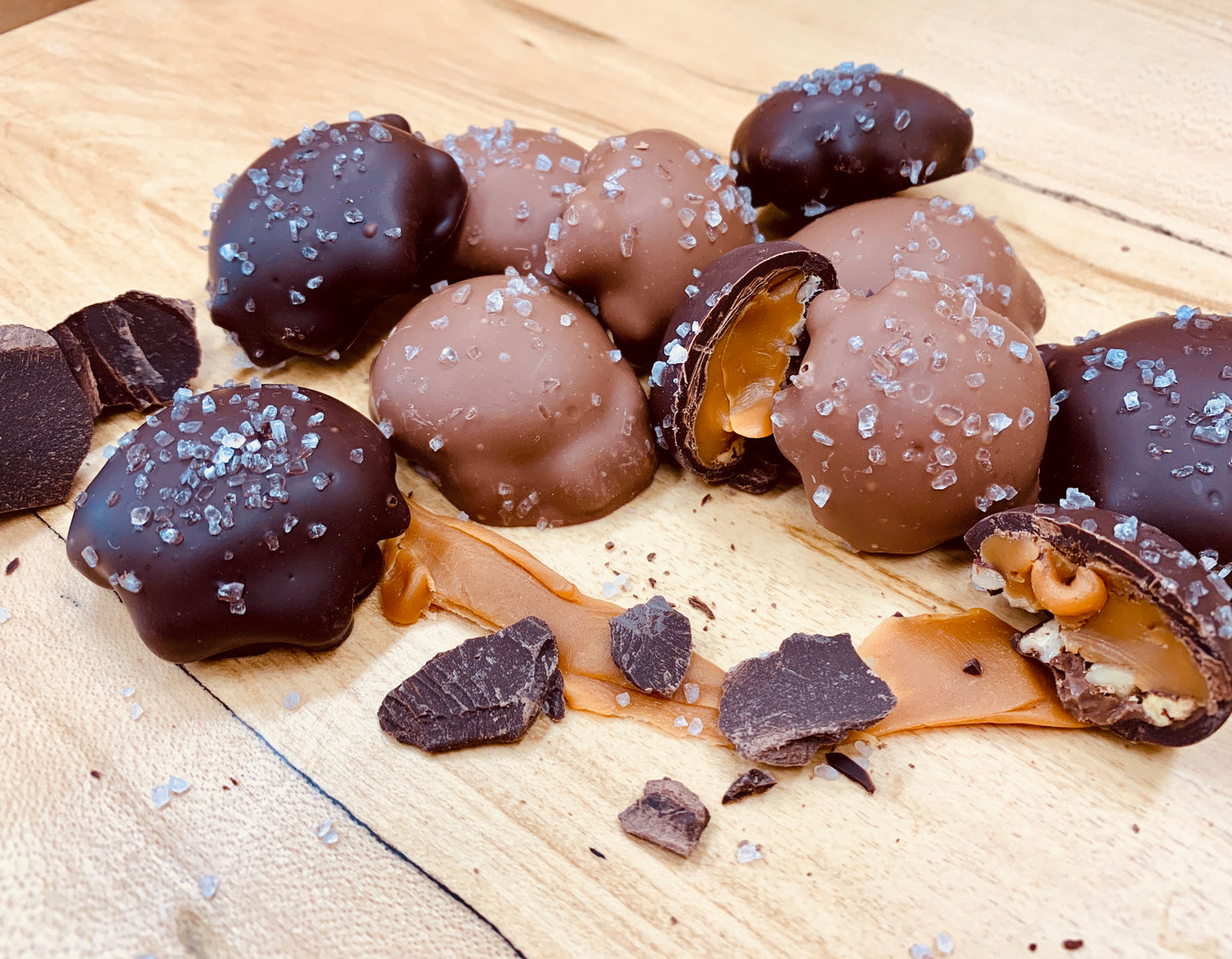 Sea Salt Caramel Pecan Turtles