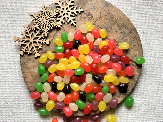 Pectin Fruit and Licorice Flavored Jelly Beans